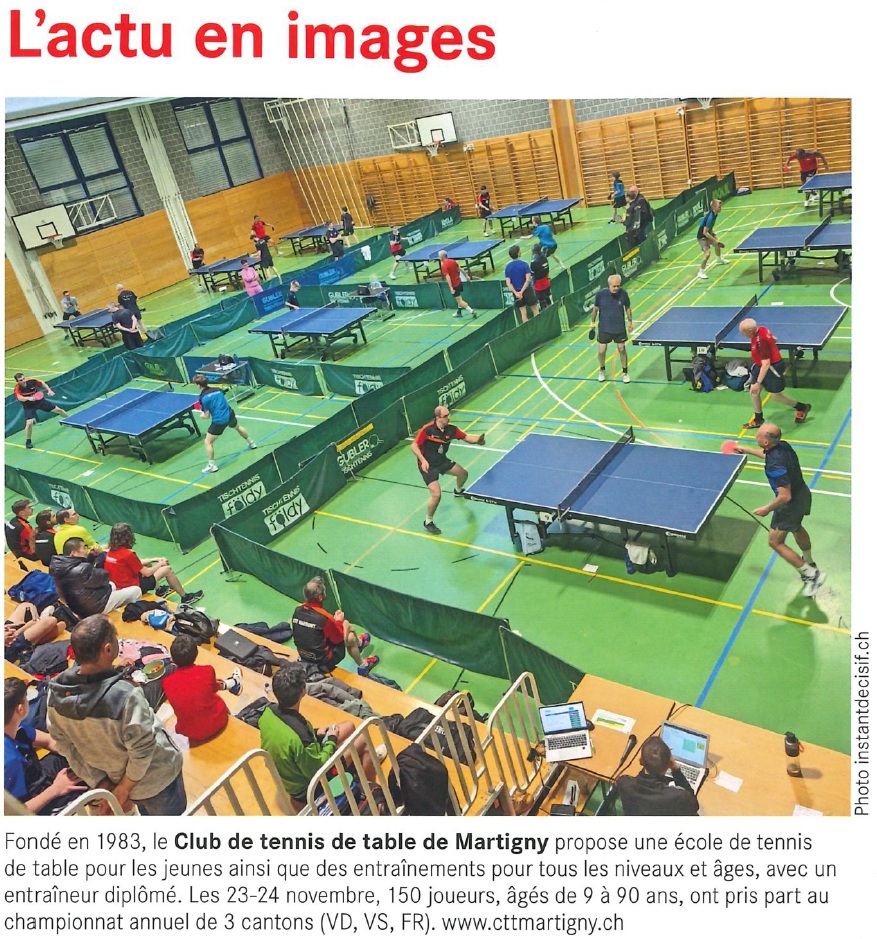 AVVF Elite Martigny 2024 - article journal ville de Martigny